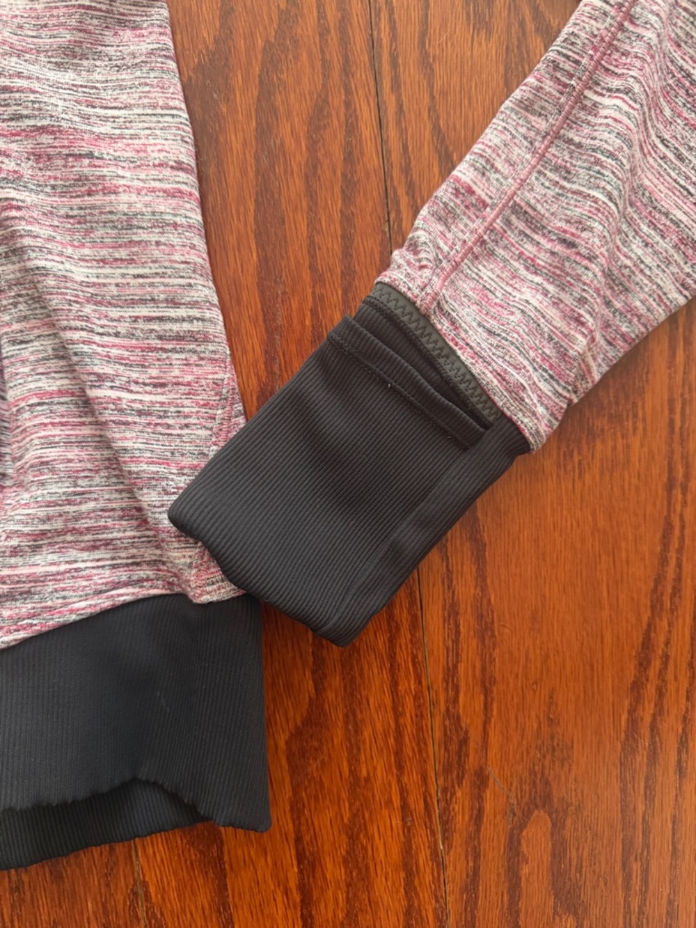 Lululemon Runderful 1/2 Zip Space Dye Camo Berry Rumble Multi Black Sz 6! - Picture 5 of 11